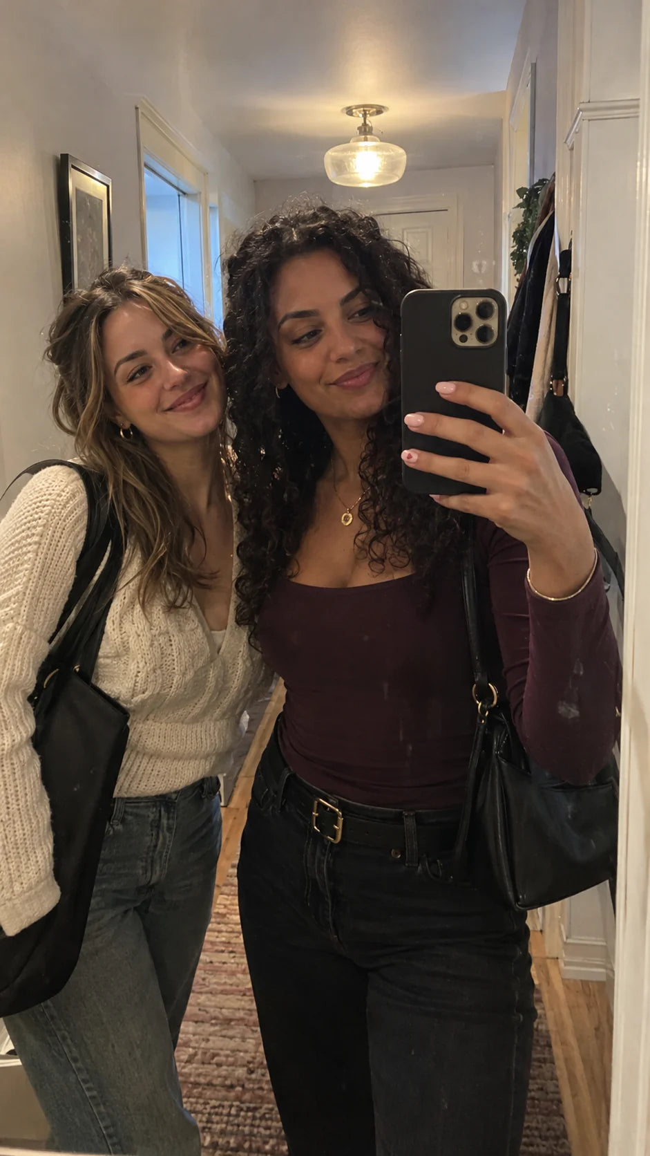 A getting-ready mirror photograph, from the Lilac Signal brand journal